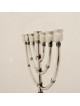 חנוכיית כסף עם פיליגרן תימני מסורתי , מתנות לחנוכה , א